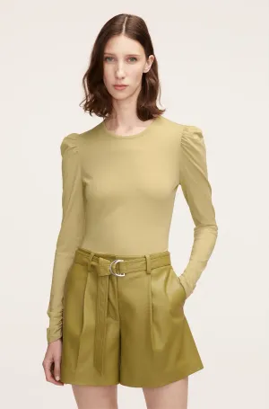 Ruched Ls Top | Manzanilla REBECCA TAYLOR