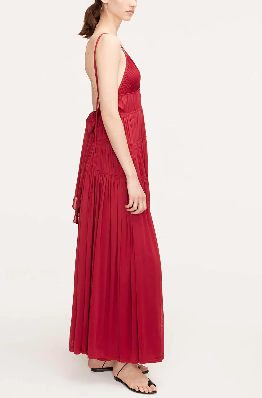 Ruched Mesh Maxi Dress | Hibiscus REBECCA TAYLOR