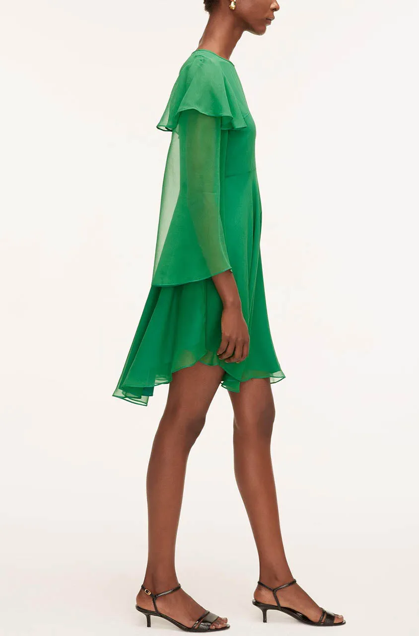 Ruffle Silk Chiffon Dress | Jade REBECCA TAYLOR