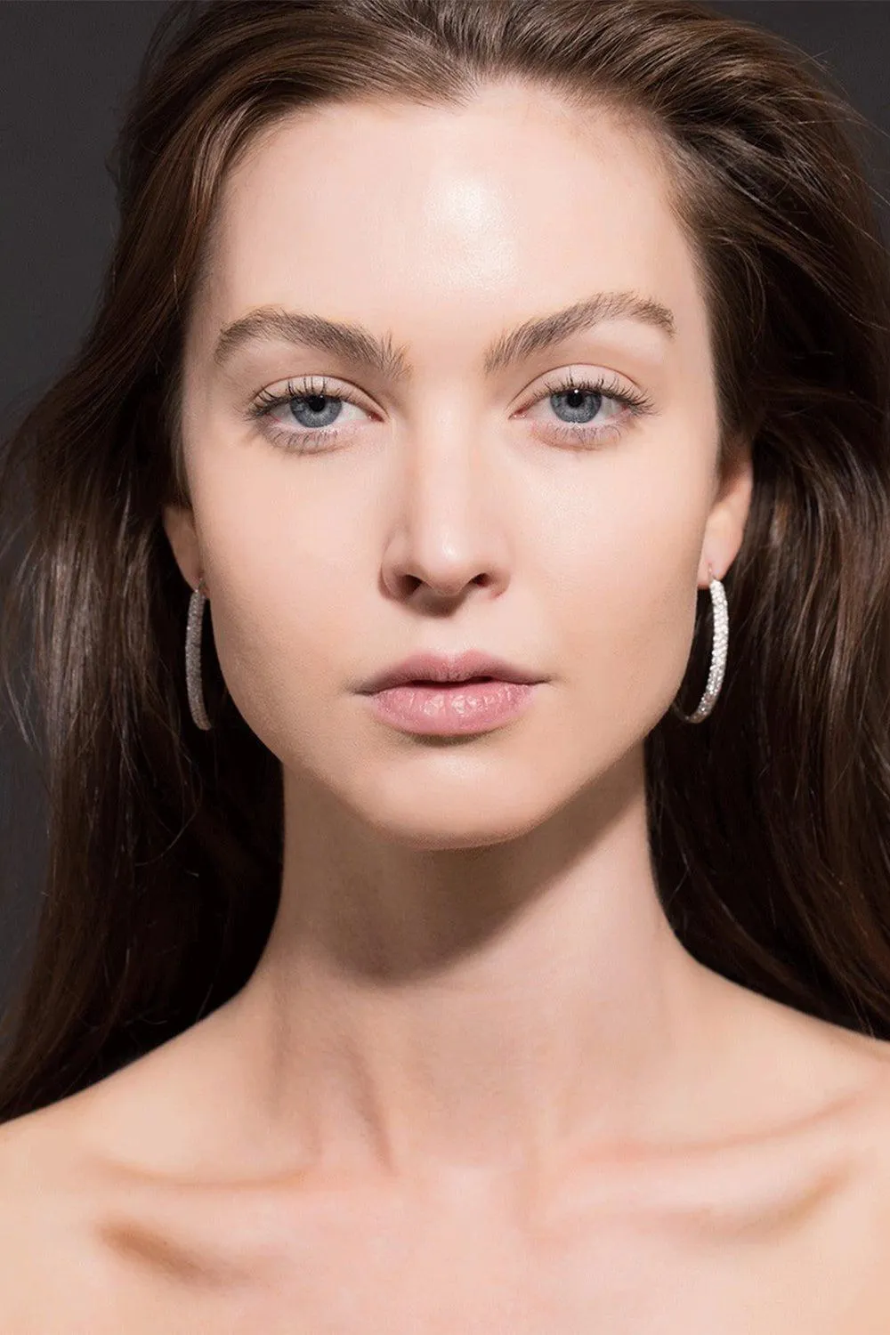 Rugiada Diamond Pave Hoop Earrings