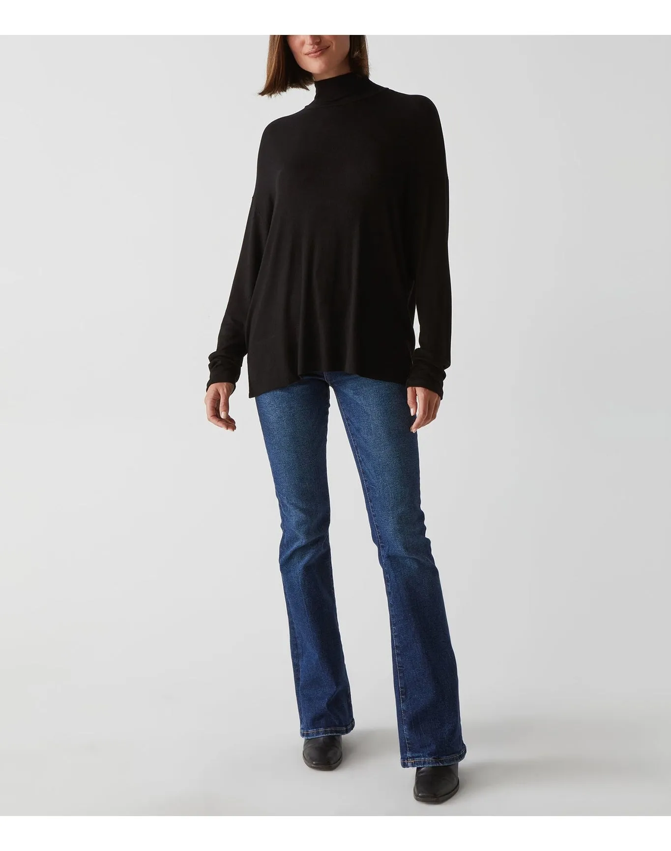 Ryan Mock Neck Top | Black MICHAEL STARS