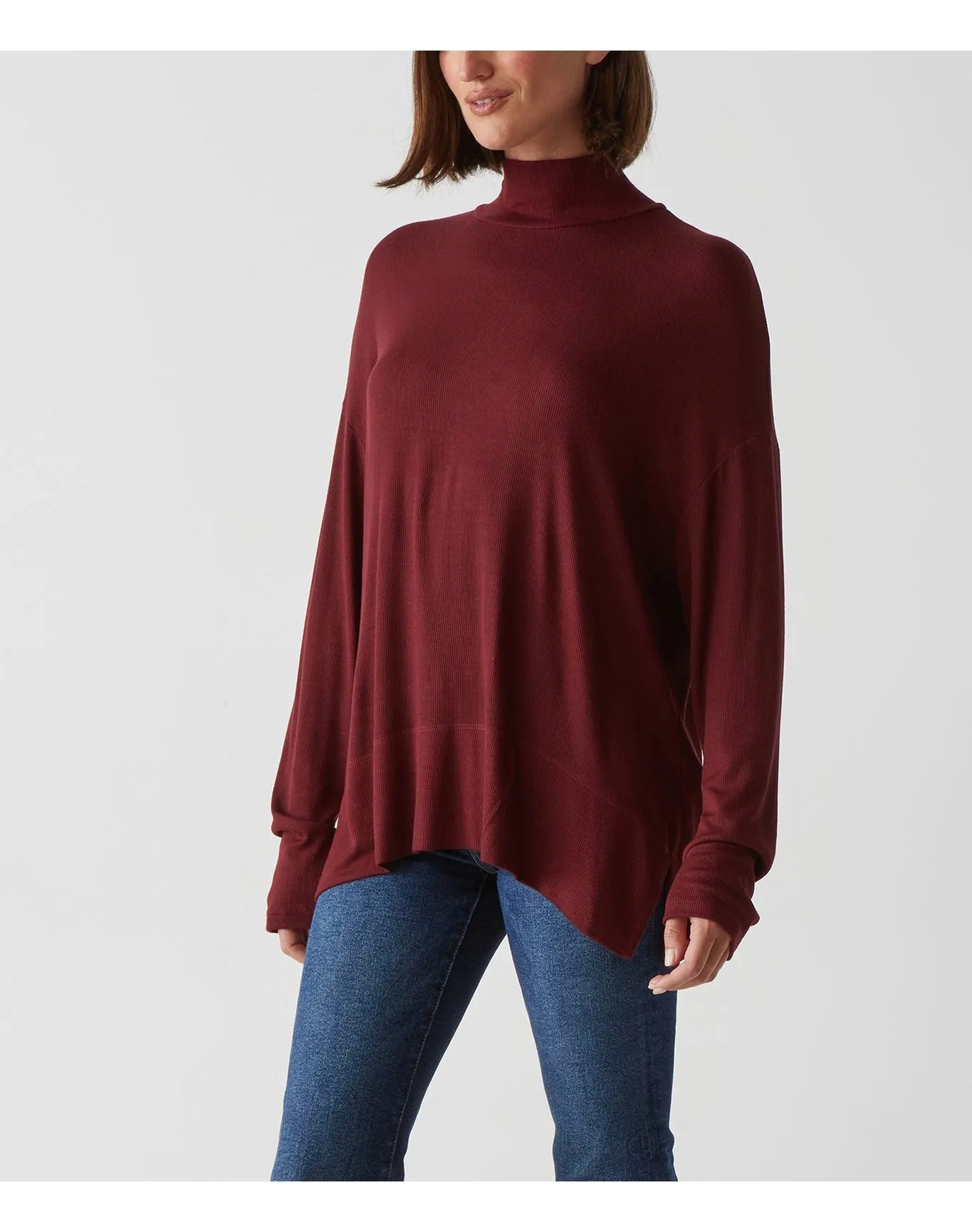 Ryan Mock Neck Top | Boysenberry MICHAEL STARS