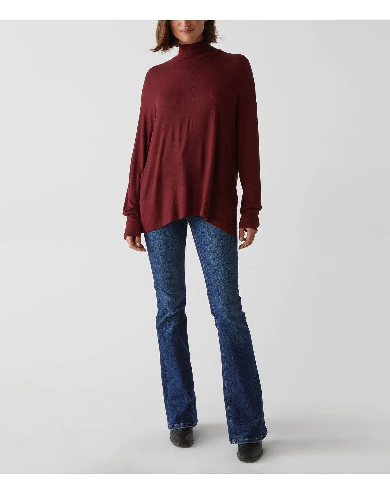 Ryan Mock Neck Top | Boysenberry MICHAEL STARS