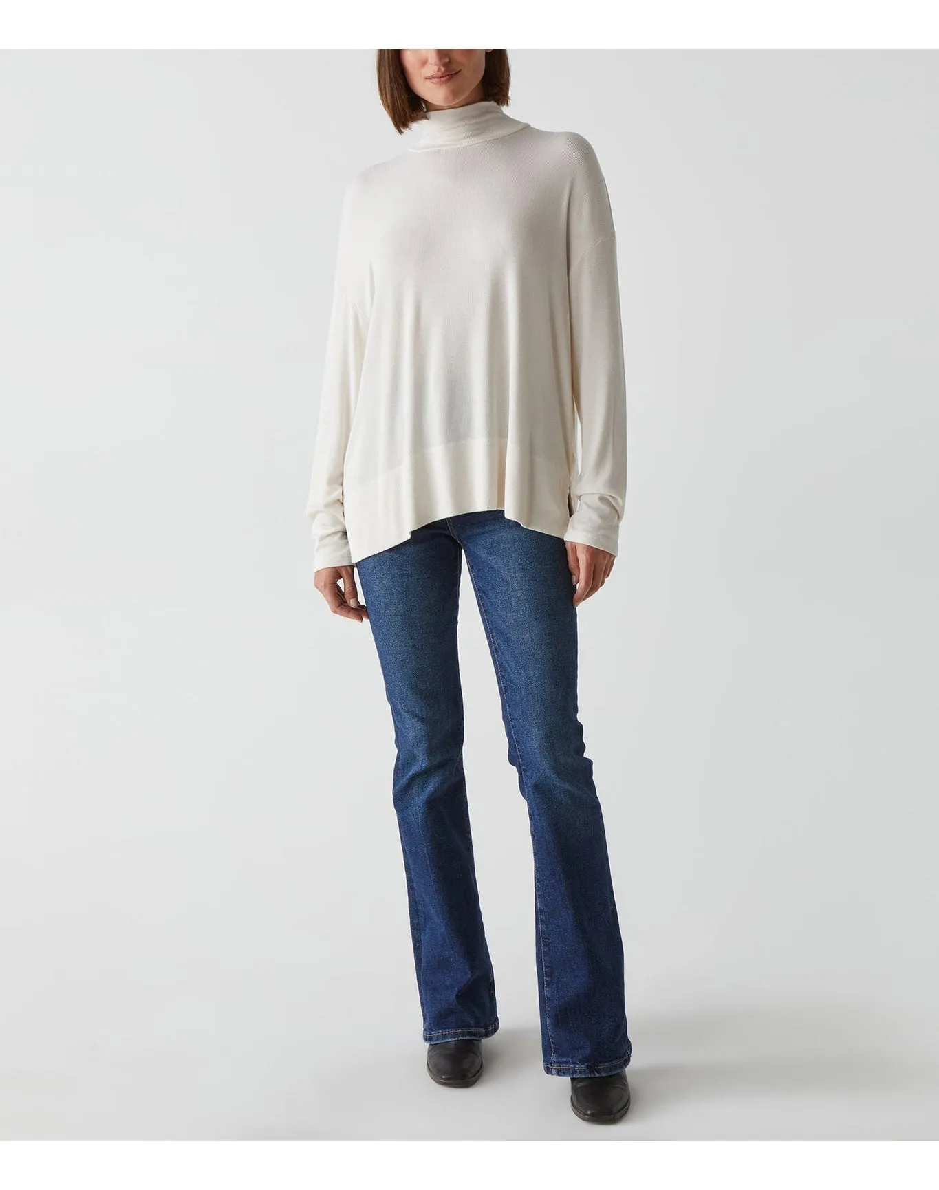 Ryan Mock Neck Top | Chalk MICHAEL STARS