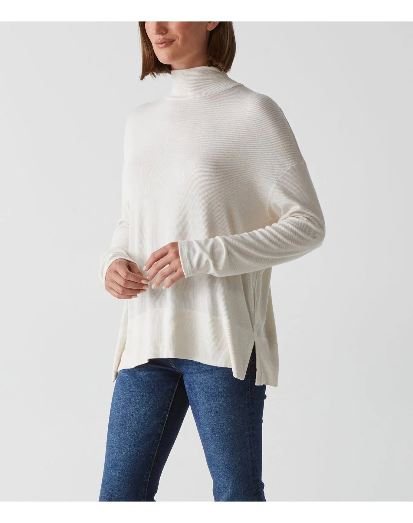 Ryan Mock Neck Top | Chalk MICHAEL STARS