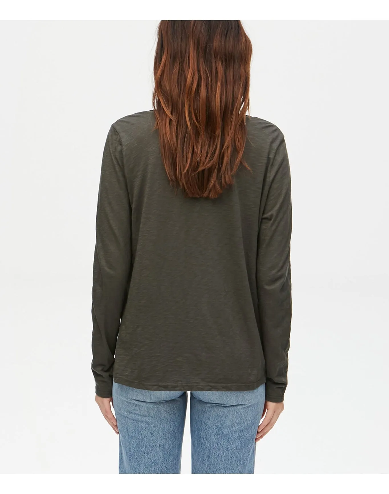Sansa Supima Rolled Edge Tee | Tarragon MICHAEL STARS