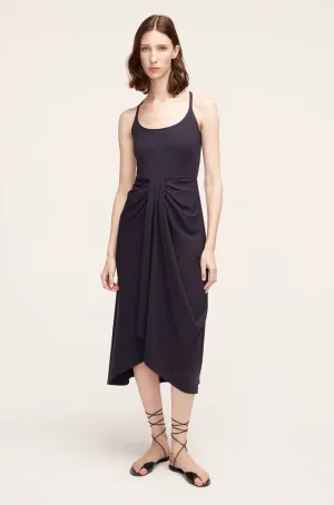 Sarong Drape Dress | Navy REBECCA TAYLOR