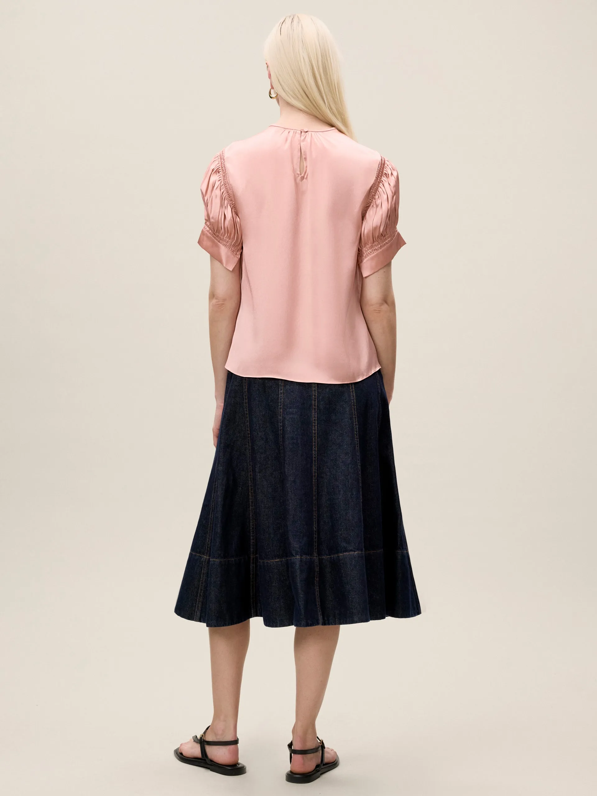 Short Sleeve Charm Blouse | Rhubarb REBECCA TAYLOR