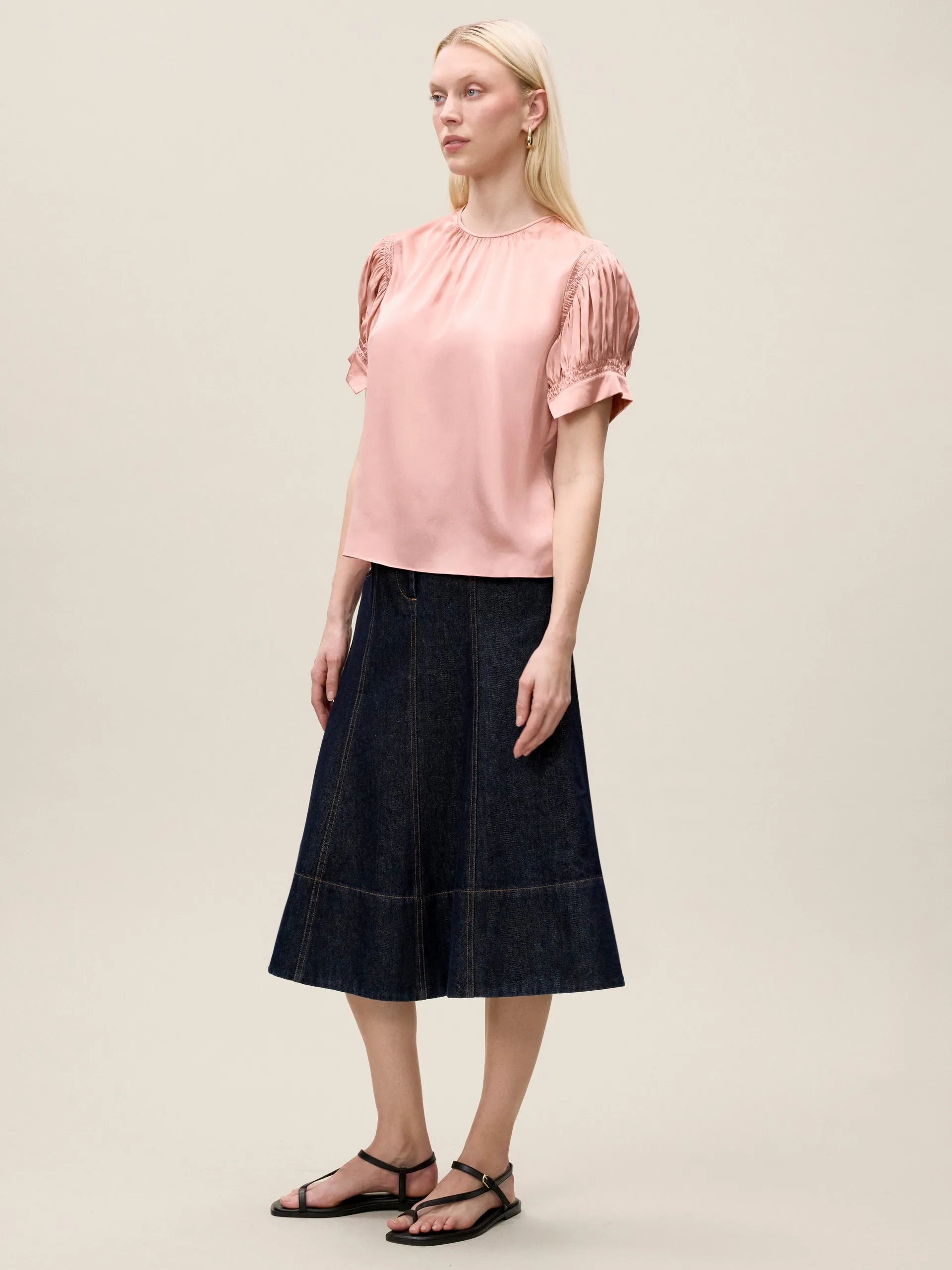 Short Sleeve Charm Blouse | Rhubarb REBECCA TAYLOR