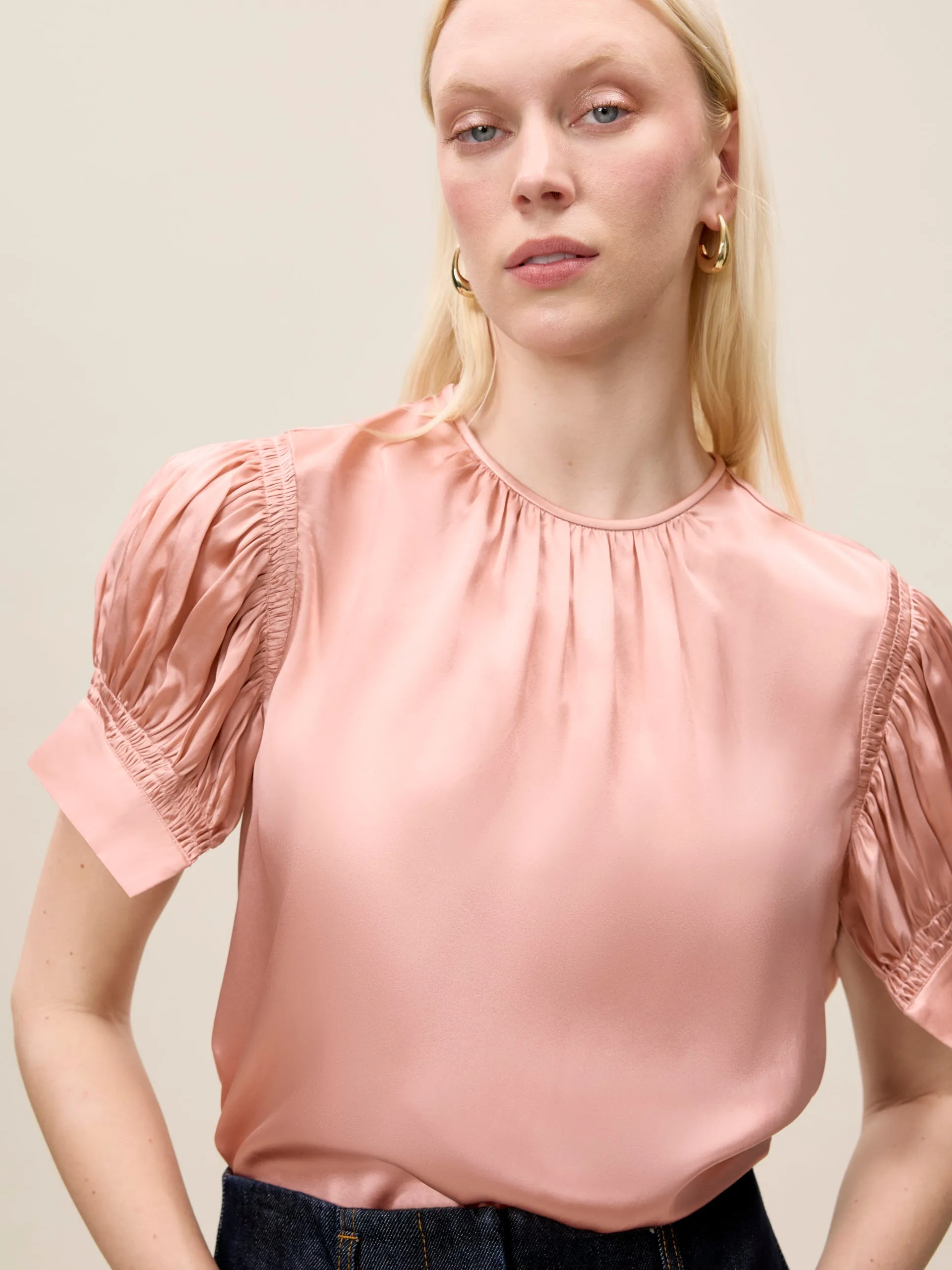 Short Sleeve Charm Blouse | Rhubarb REBECCA TAYLOR