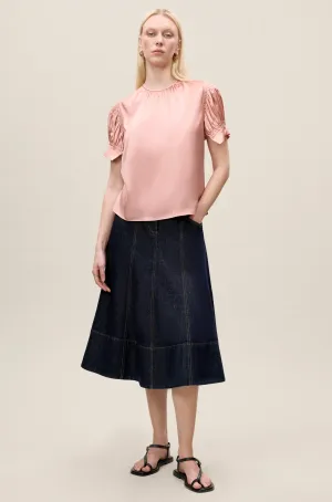 Short Sleeve Charm Blouse | Rhubarb REBECCA TAYLOR
