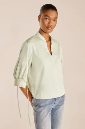 Short Sleeve Popover Blouse | Aloe REBECCA TAYLOR