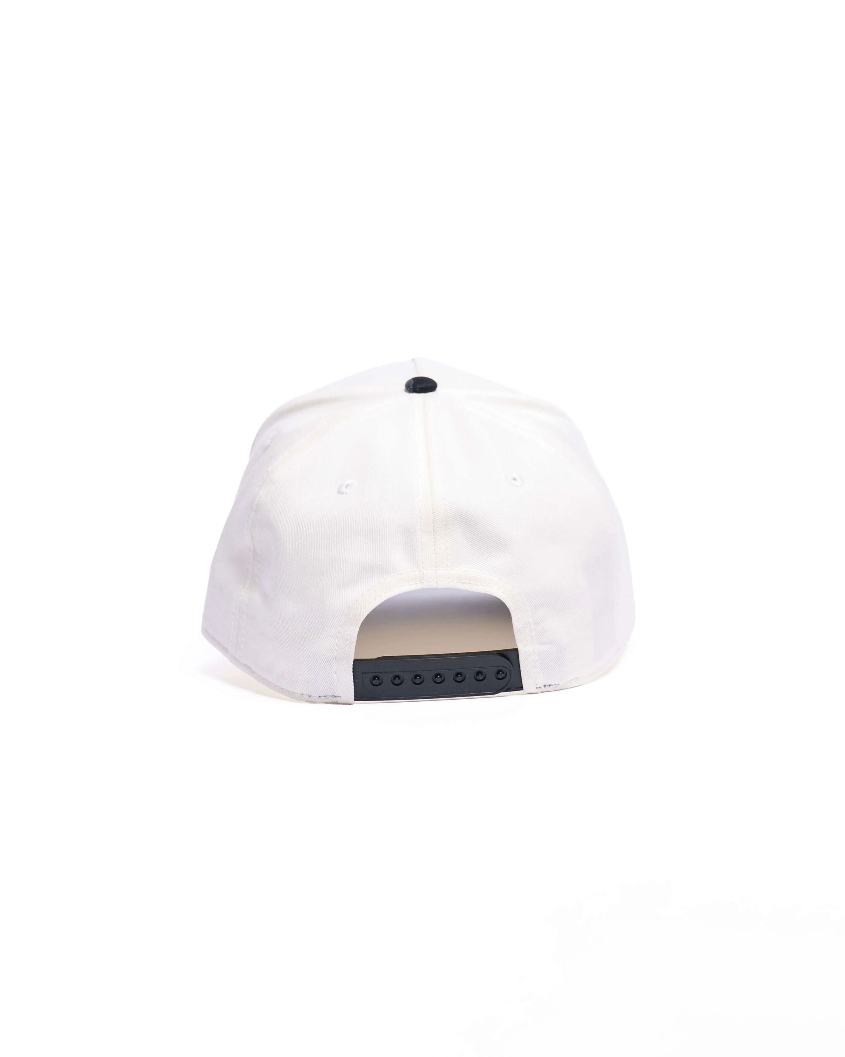 Signature 5 Panel Hat - Cream/Black