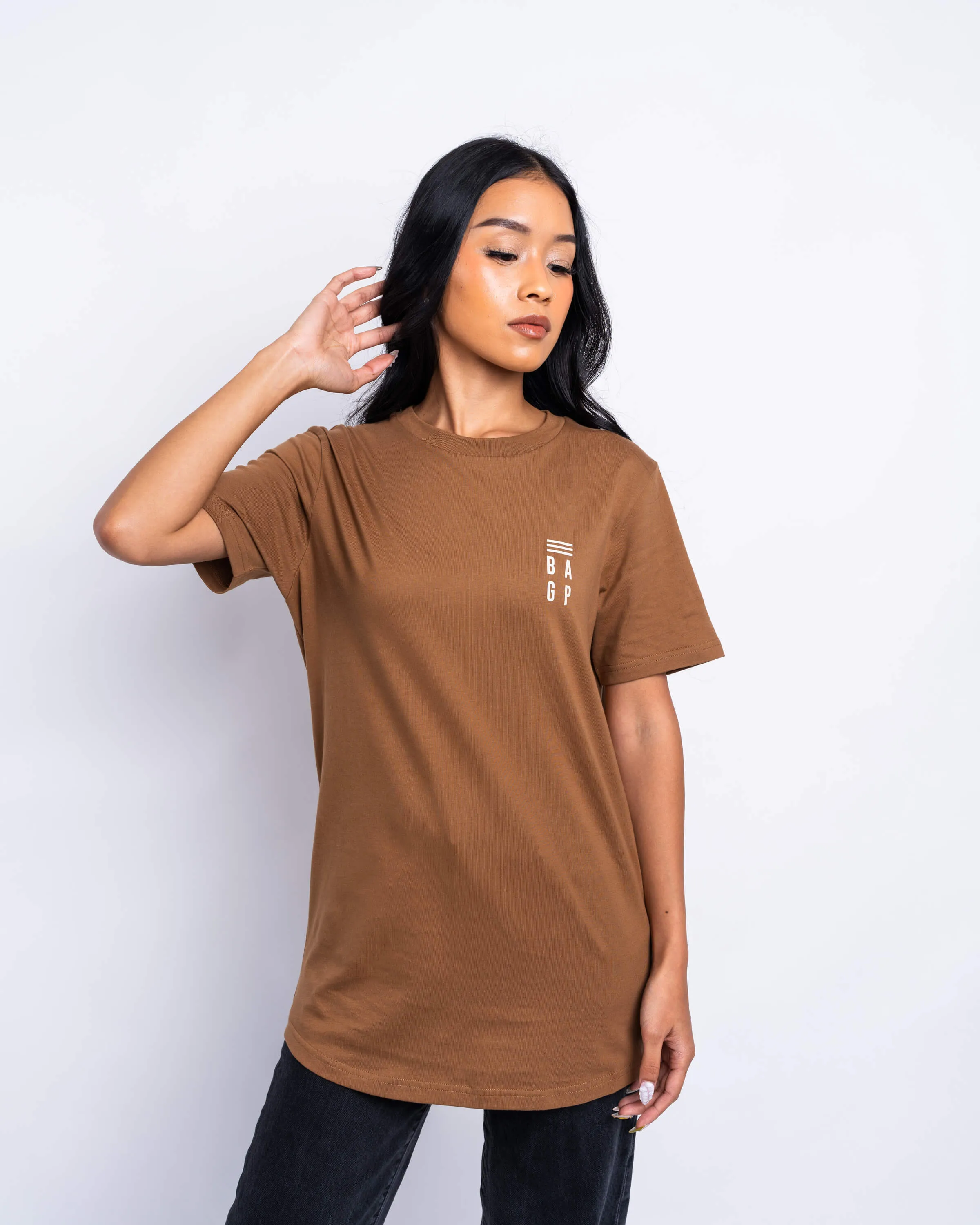Signature Heavyweight Scallop T-Shirt - Caramel