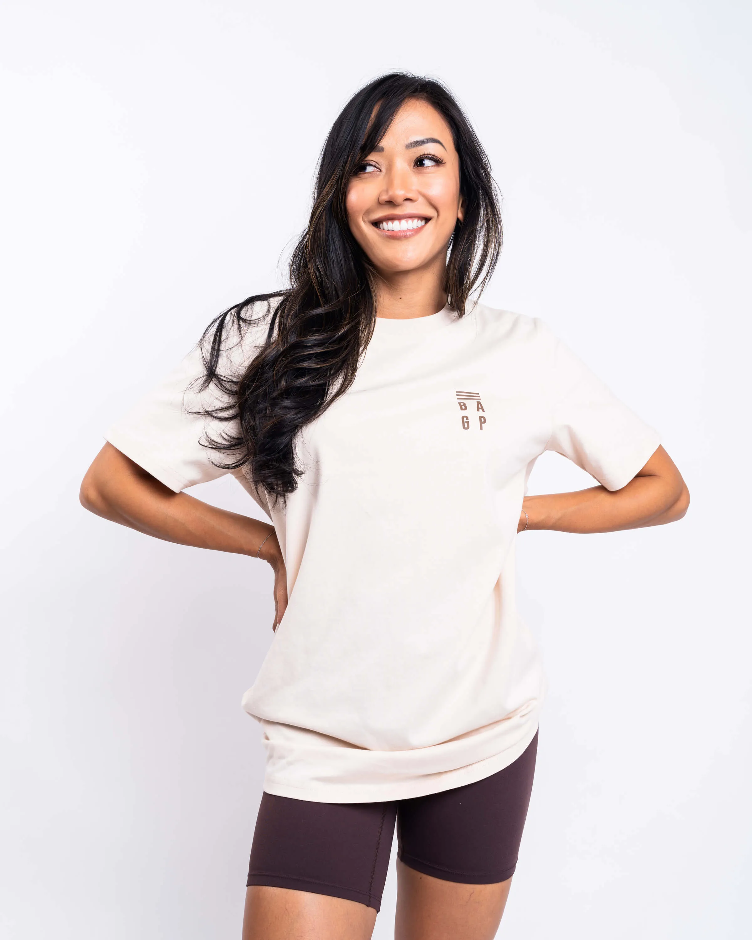 Signature Heavyweight Scallop T-Shirt - Latte