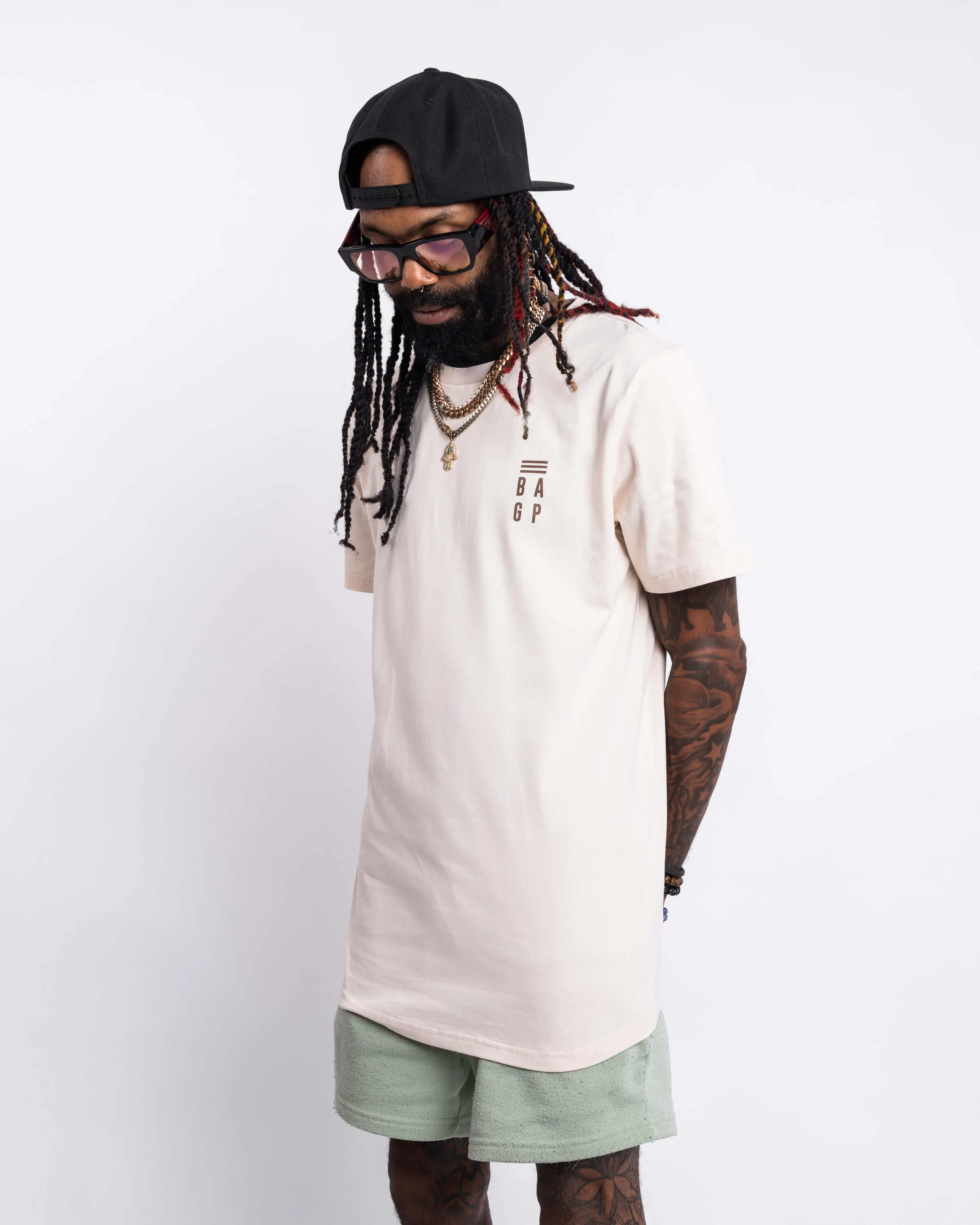 Signature Heavyweight Scallop T-Shirt - Latte