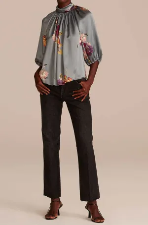 Sim Fleur Blouse | Duck Egg REBECCA TAYLOR