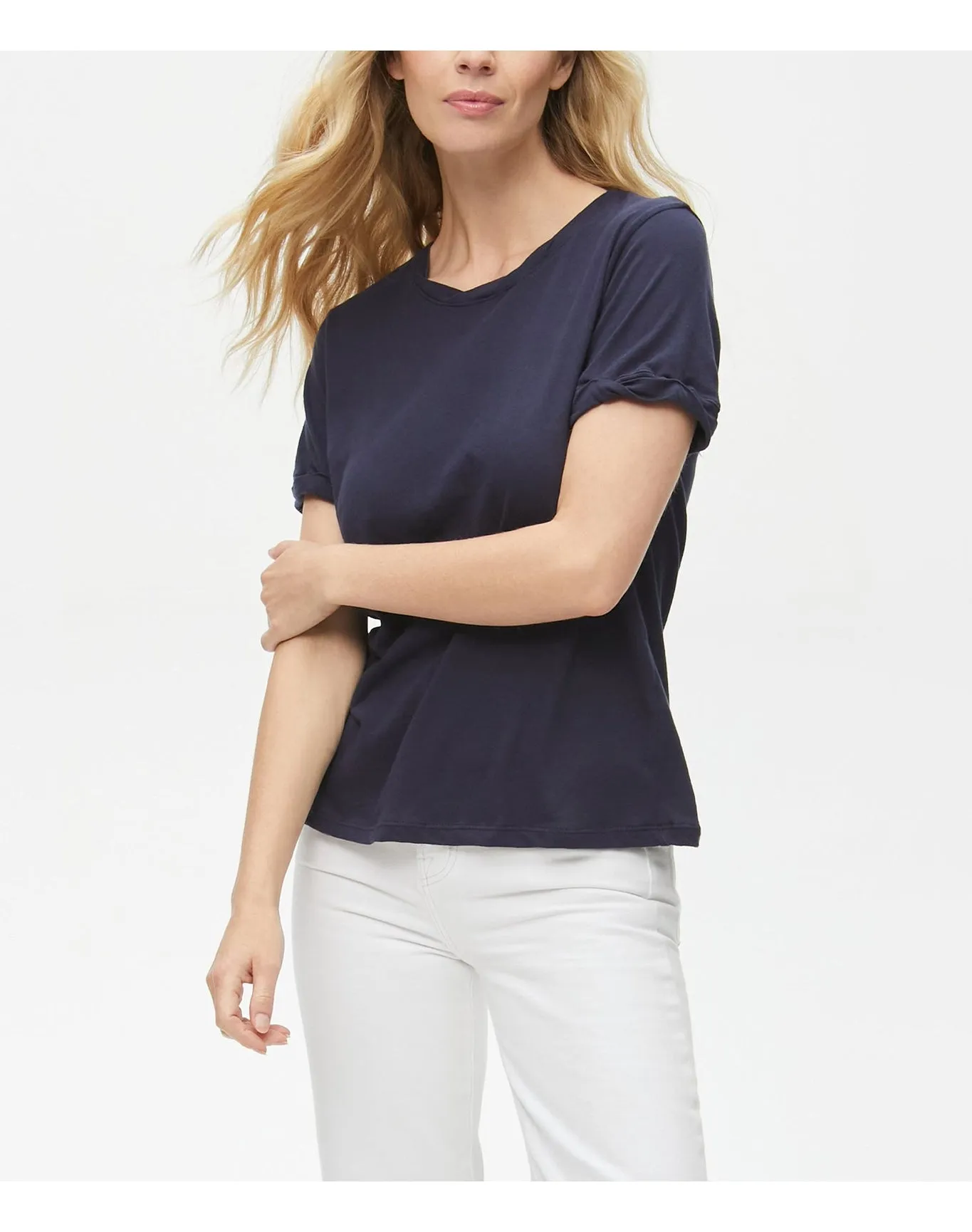 Sloan Tee with Rolled Sleeves | Admiral MICHAEL STARS