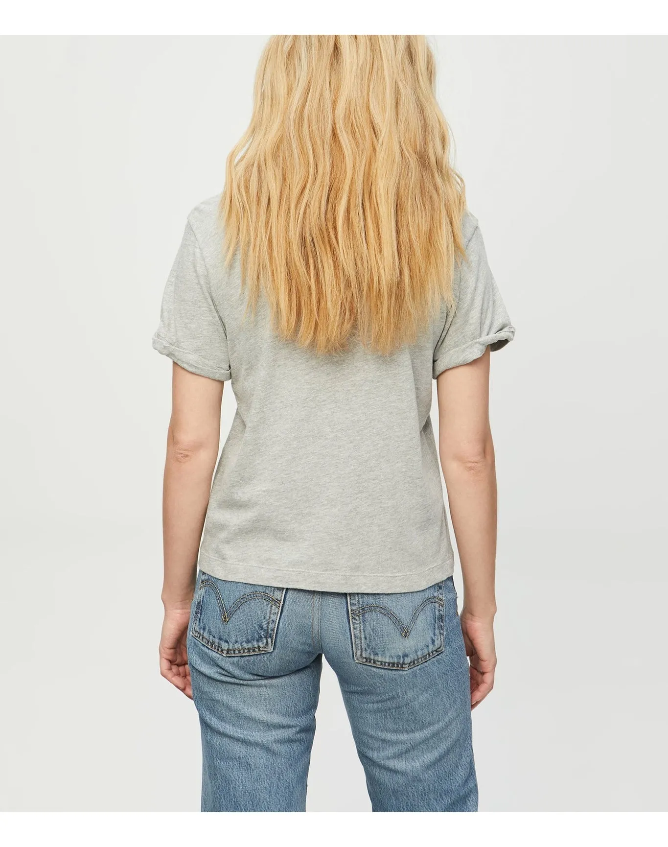 Sloan Tee with Rolled Sleeves | Heather Grey MICHAEL STARS