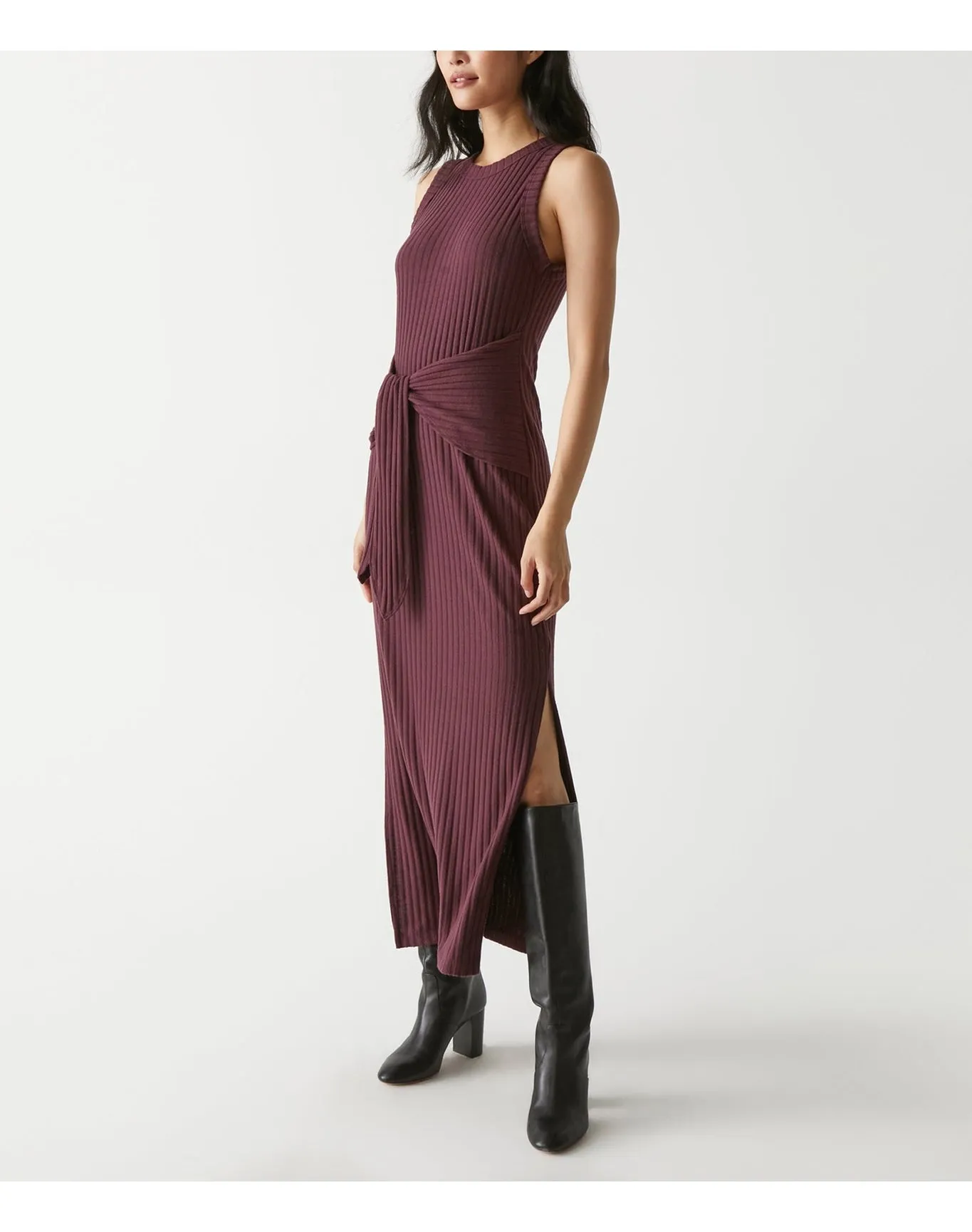 Solana Ribbed Maxi Dress | Plum MICHAEL STARS