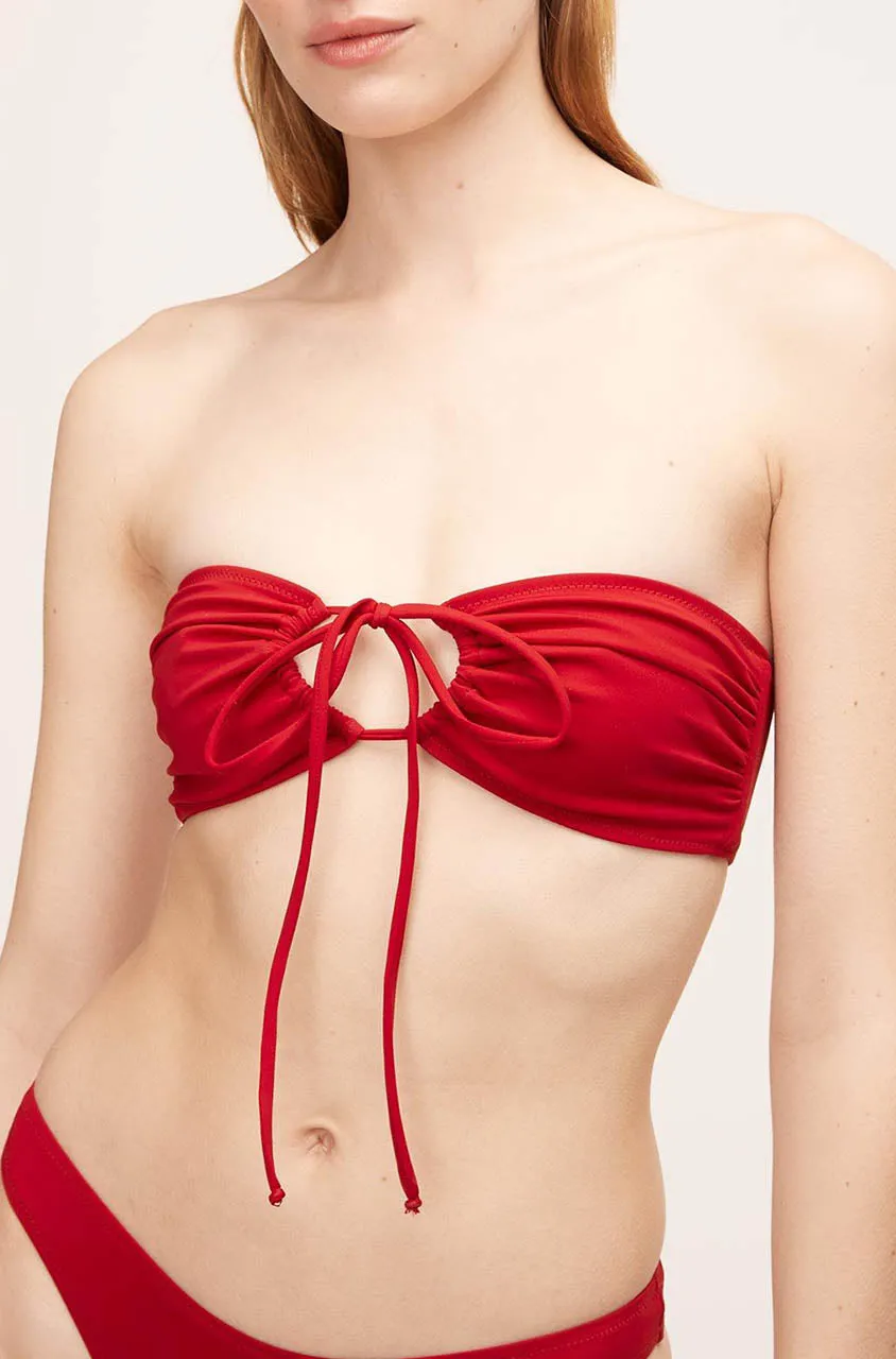 Solid Halter Bikini Top | Rabararo REBECCA TAYLOR