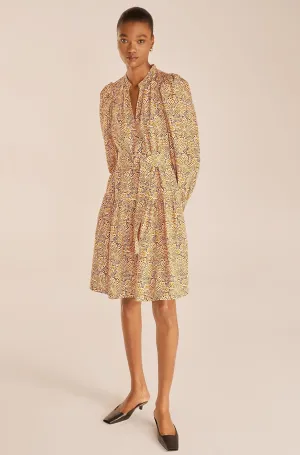 Speckled Fleur Belted Long Sleeve Dress | Speckled Fleur Marigold Combo REBECCA TAYLOR
