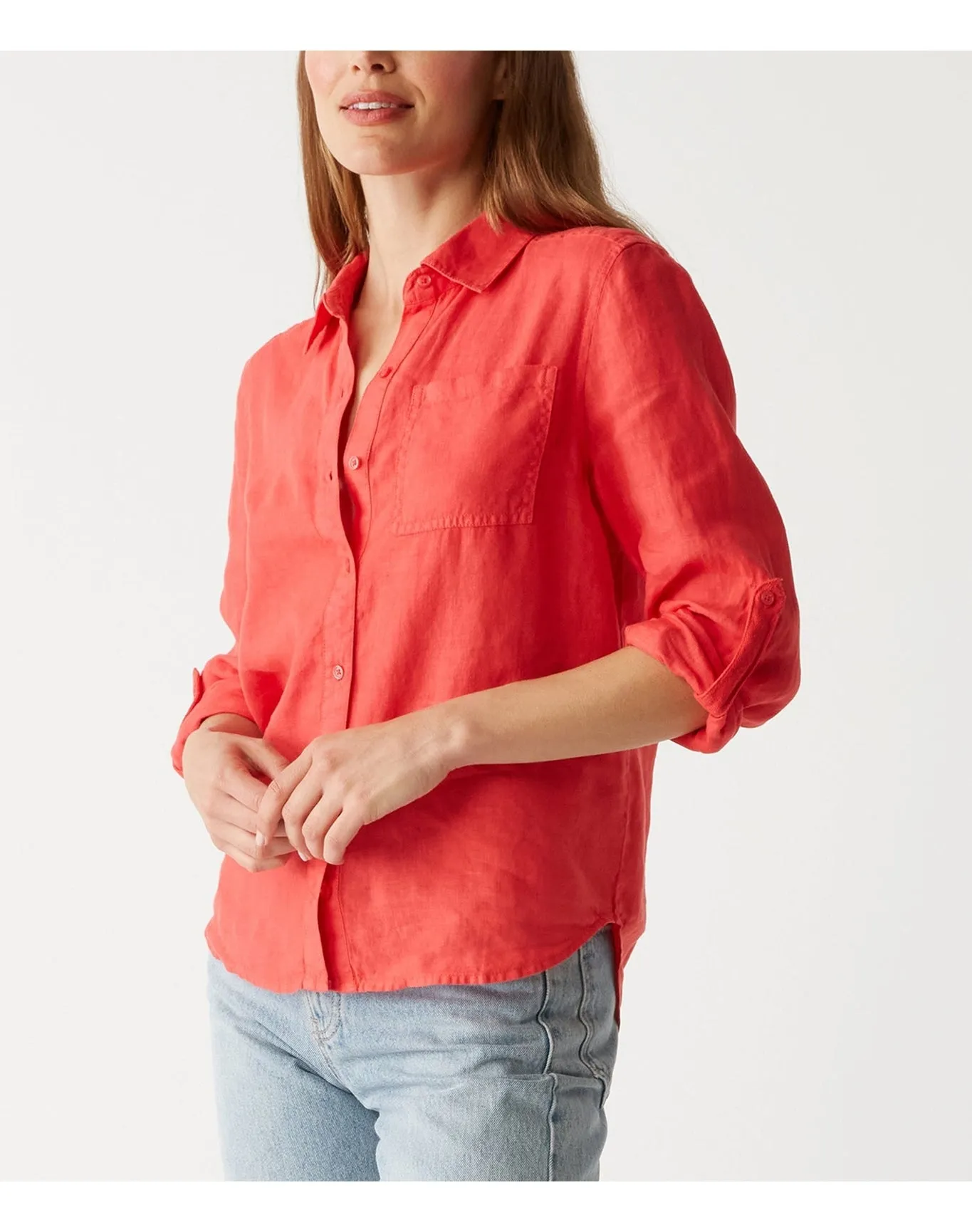 Spencer Linen Button Down Top | Spritz MICHAEL STARS
