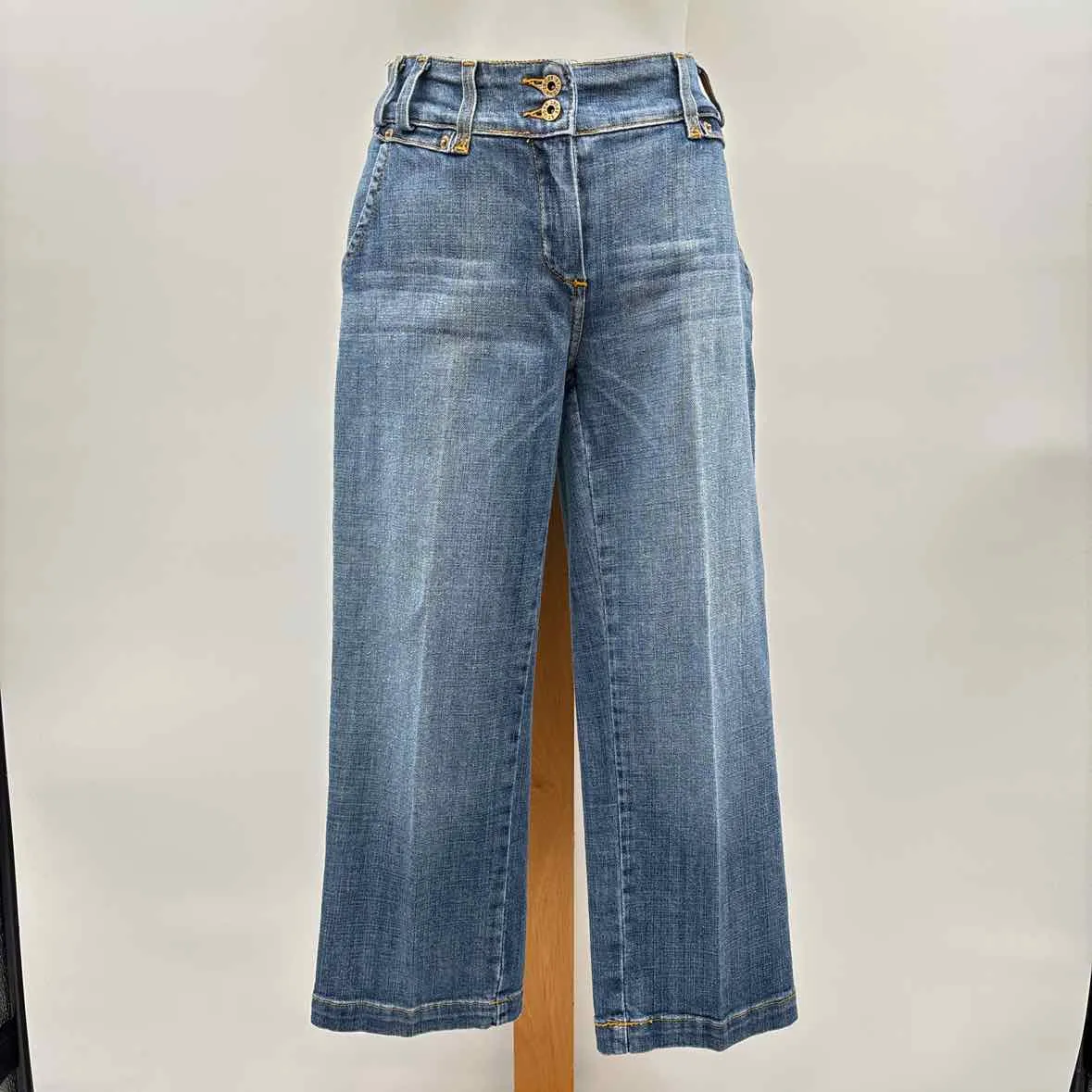 St. John Sport Women's Size 2 Blue Solid Jeans