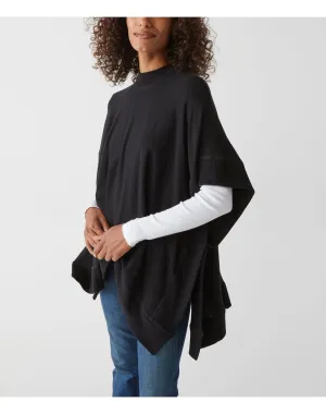 Steph Mock Neck Poncho | Black MICHAEL STARS