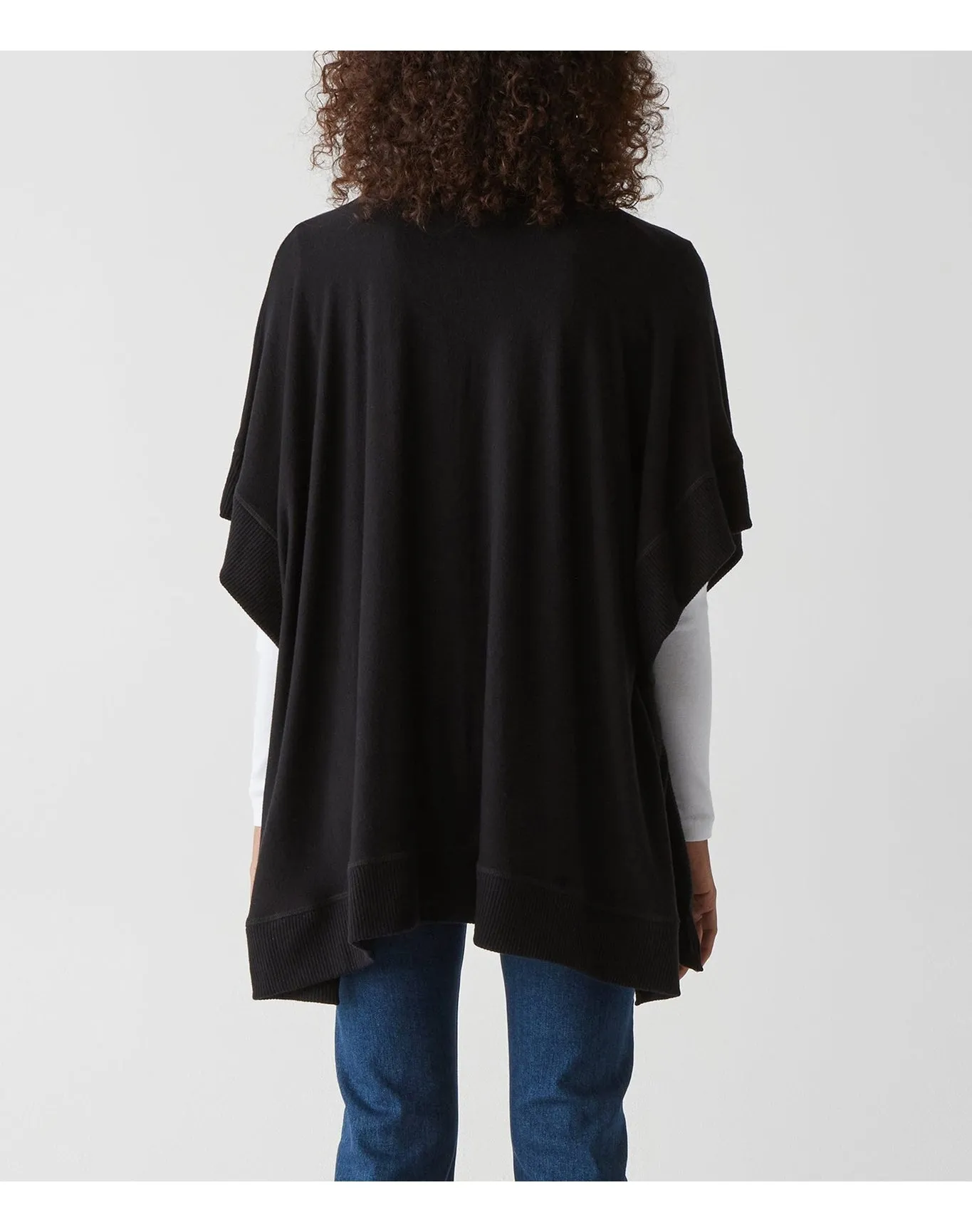Steph Mock Neck Poncho | Black MICHAEL STARS
