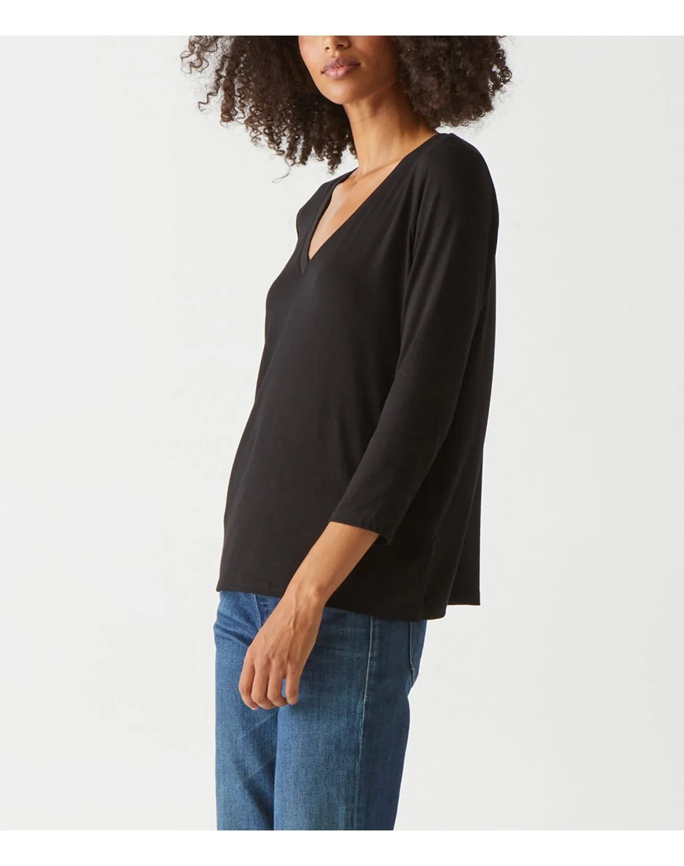 Sue V-Neck Tee | Black MICHAEL STARS