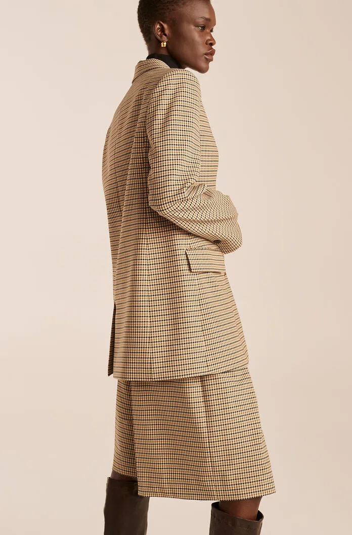 Three Button Blazer | Military Green Combo REBECCA TAYLOR