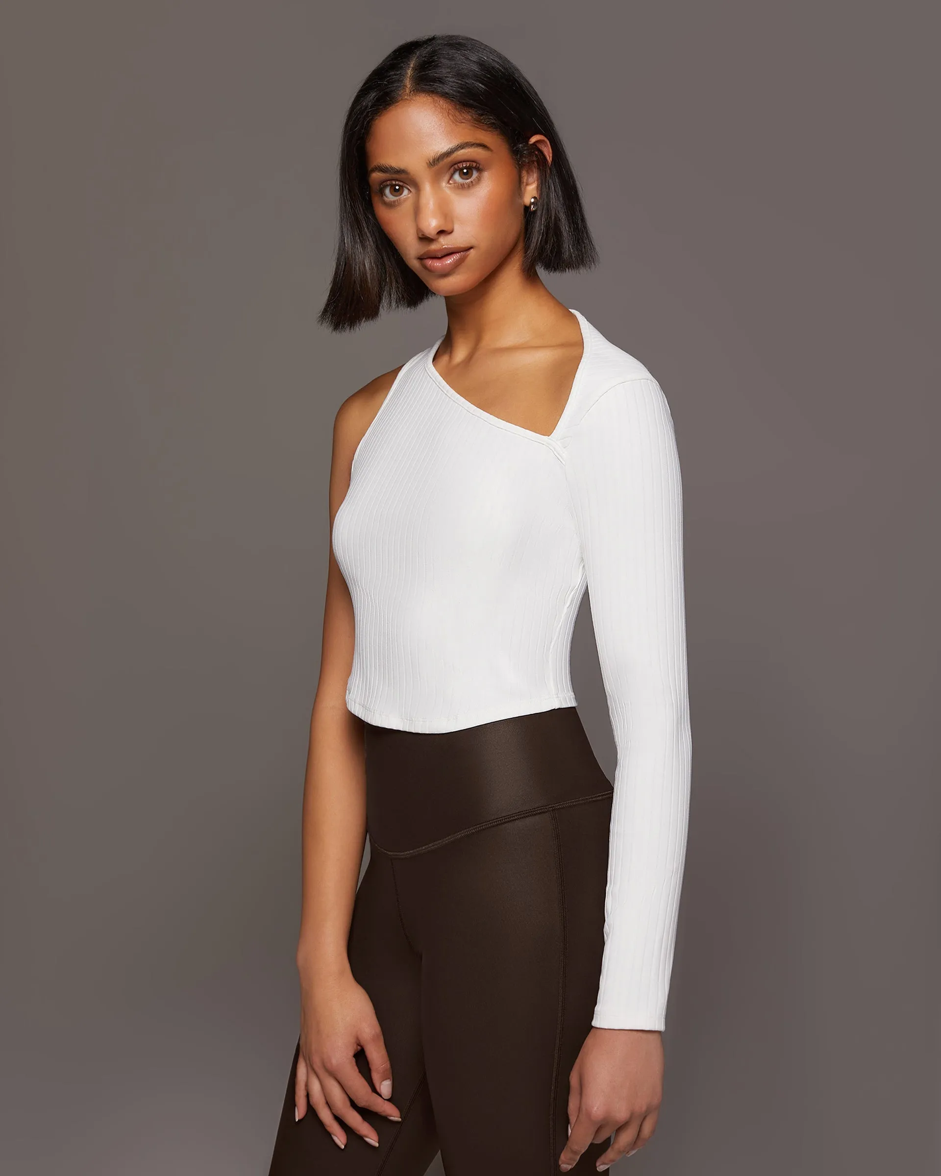 Tigress Long Sleeve Crop Top | Ivory MICHI