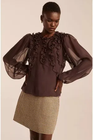 Top With Ruffles | Cabernet REBECCA TAYLOR