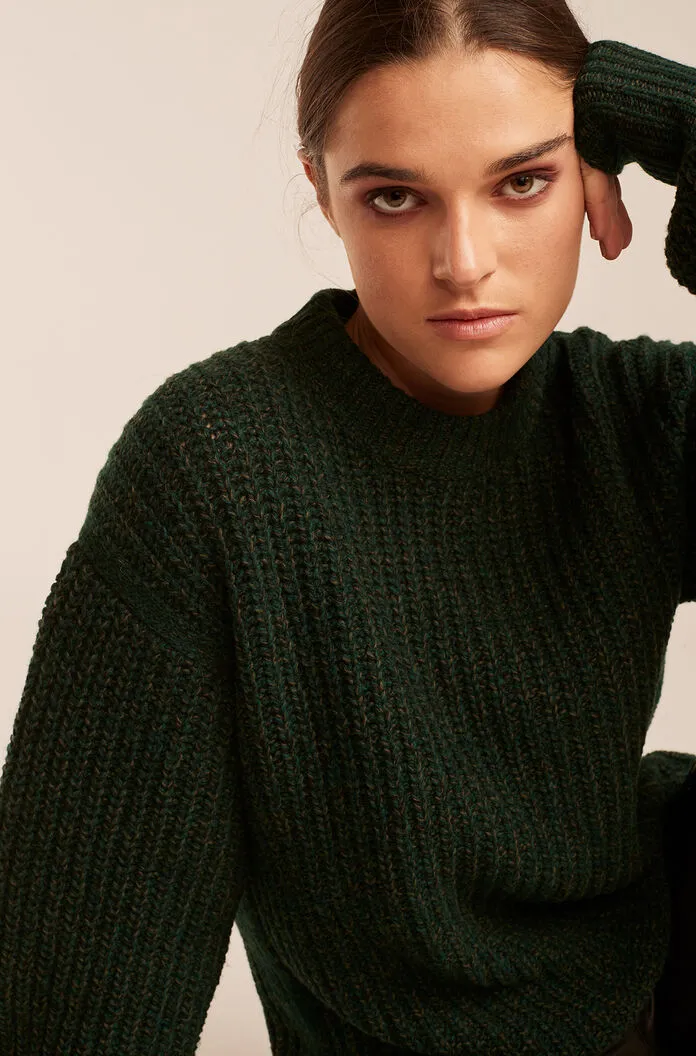 Tweed Crew | Forest Tweed REBECCA TAYLOR