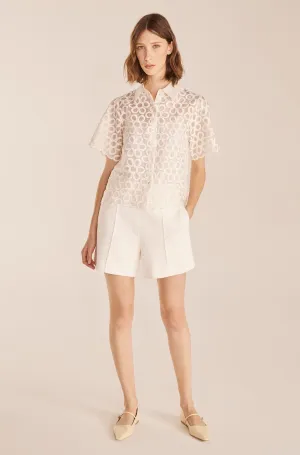 Tweed Shorts | White REBECCA TAYLOR