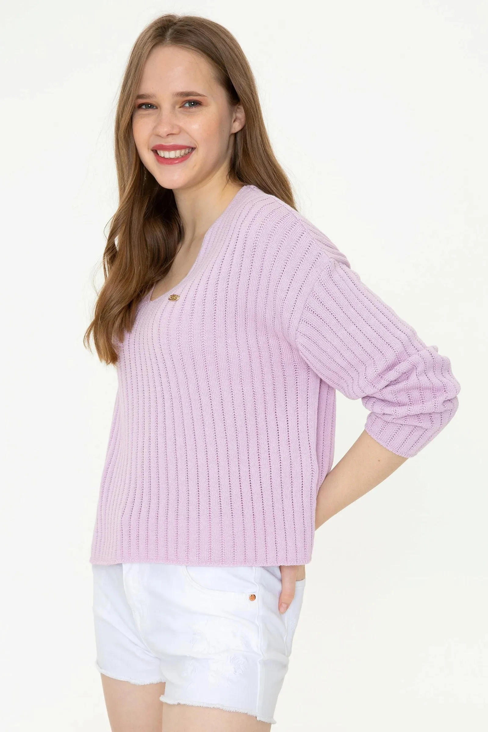 US Polo Assn. Comfort Pullover with USPA Metal Logo - Women