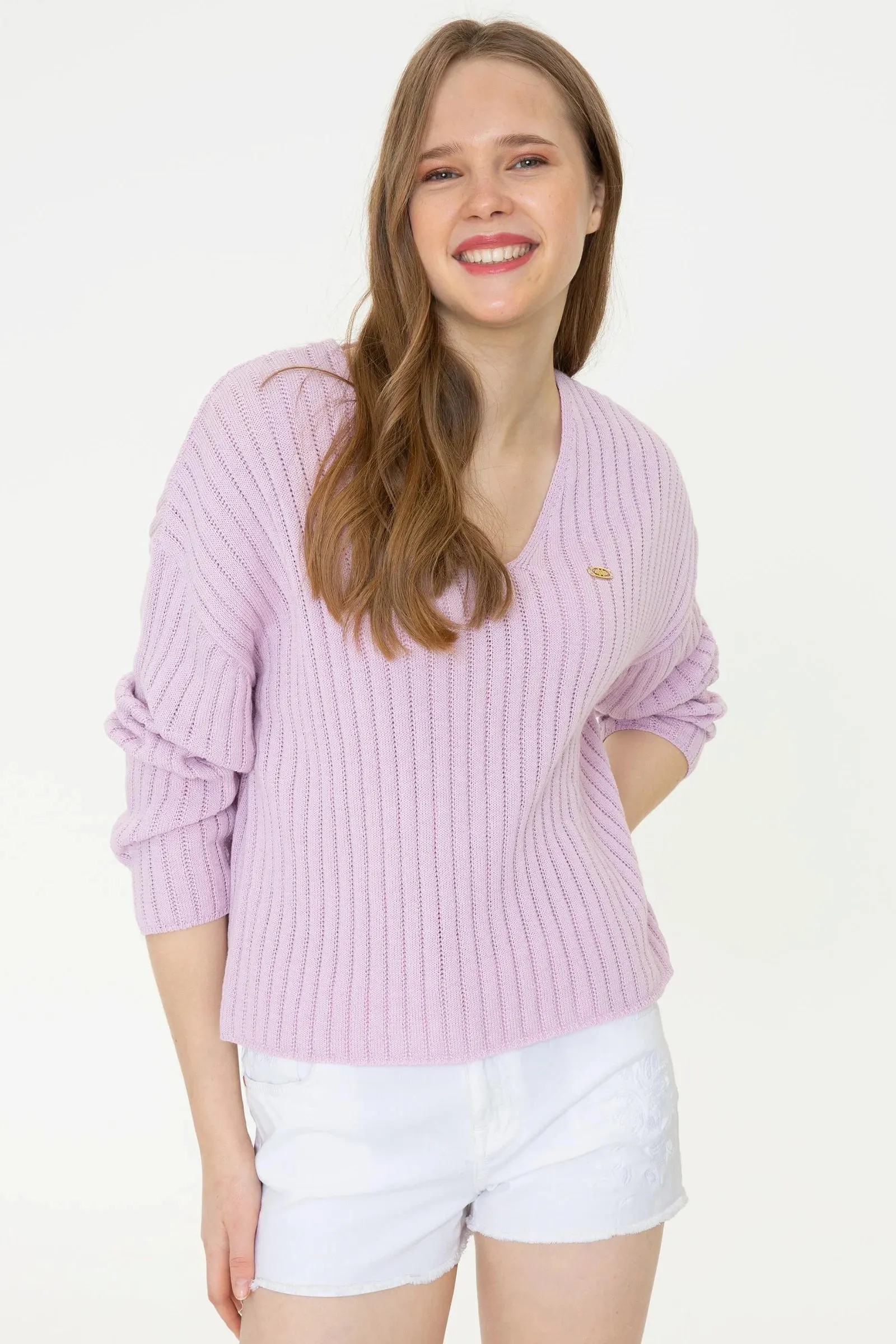US Polo Assn. Comfort Pullover with USPA Metal Logo - Women