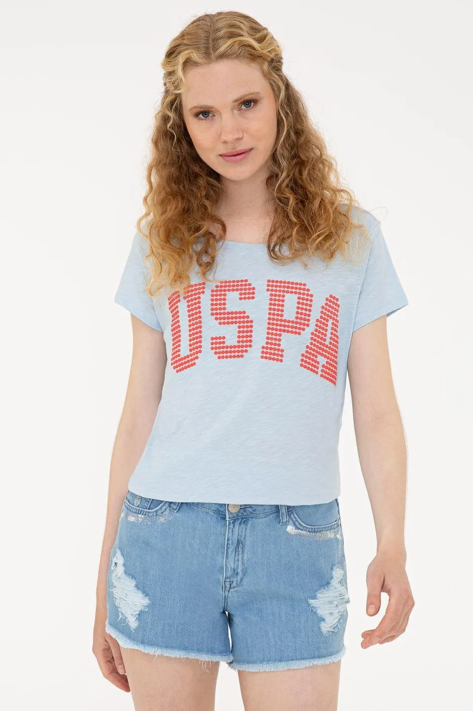US Polo Assn. Crew Neck T-Shirt USPA Dots - Women