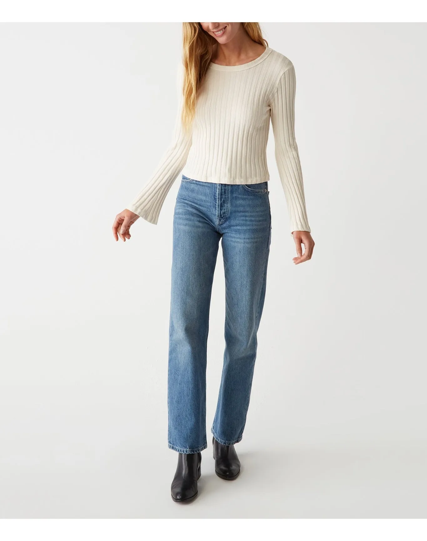 Valerie Bell Sleeve Top | Chalk MICHAEL STARS
