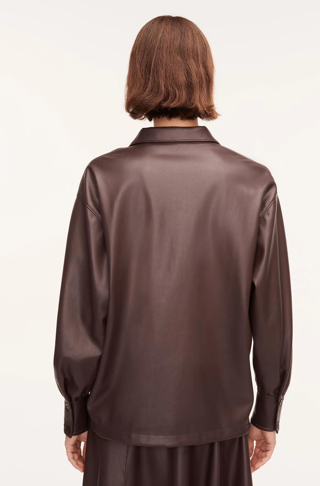 Vegan Leather Pullover | Deep Port REBECCA TAYLOR
