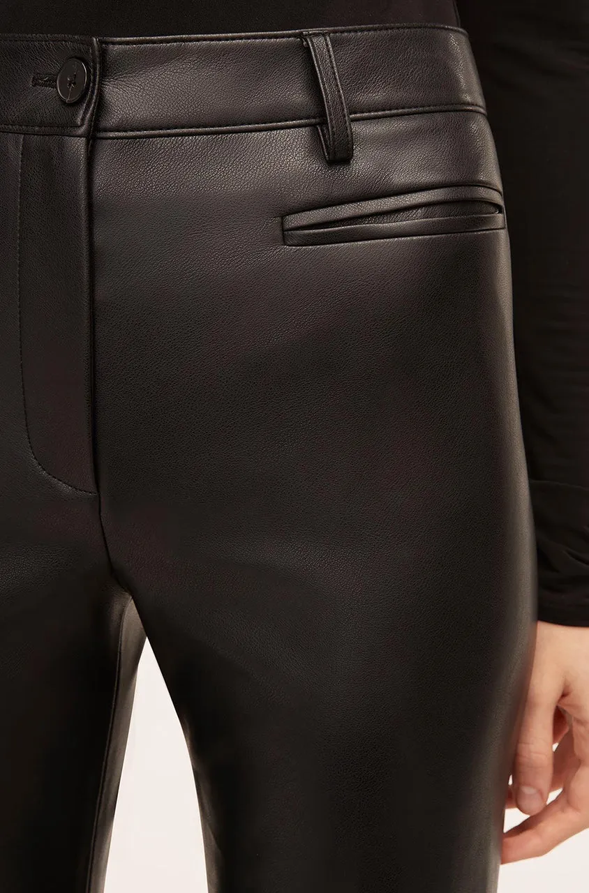 Vegan Leather Trousers | Black REBECCA TAYLOR