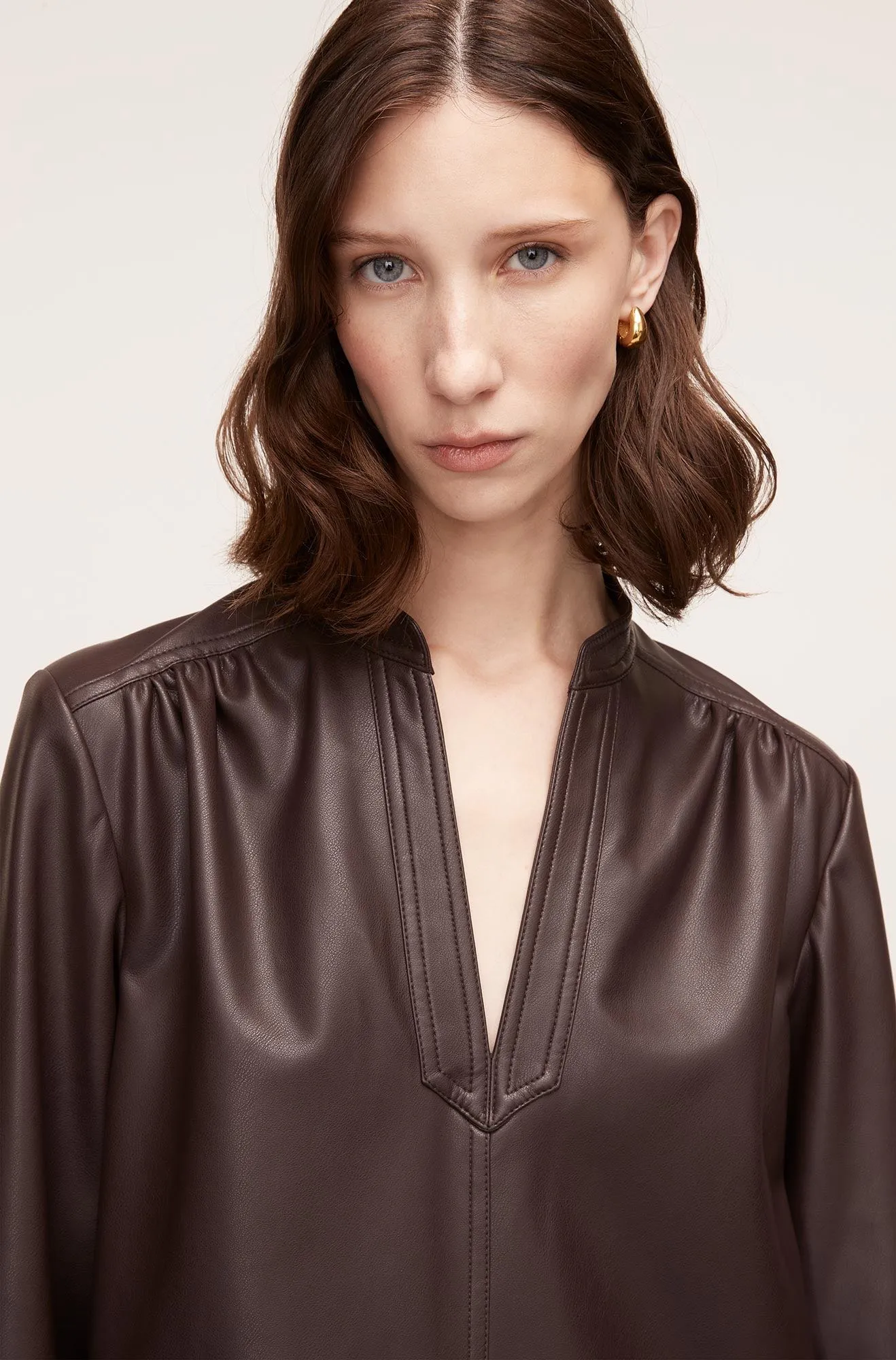Vegan Tunic Dress | Walnut REBECCA TAYLOR