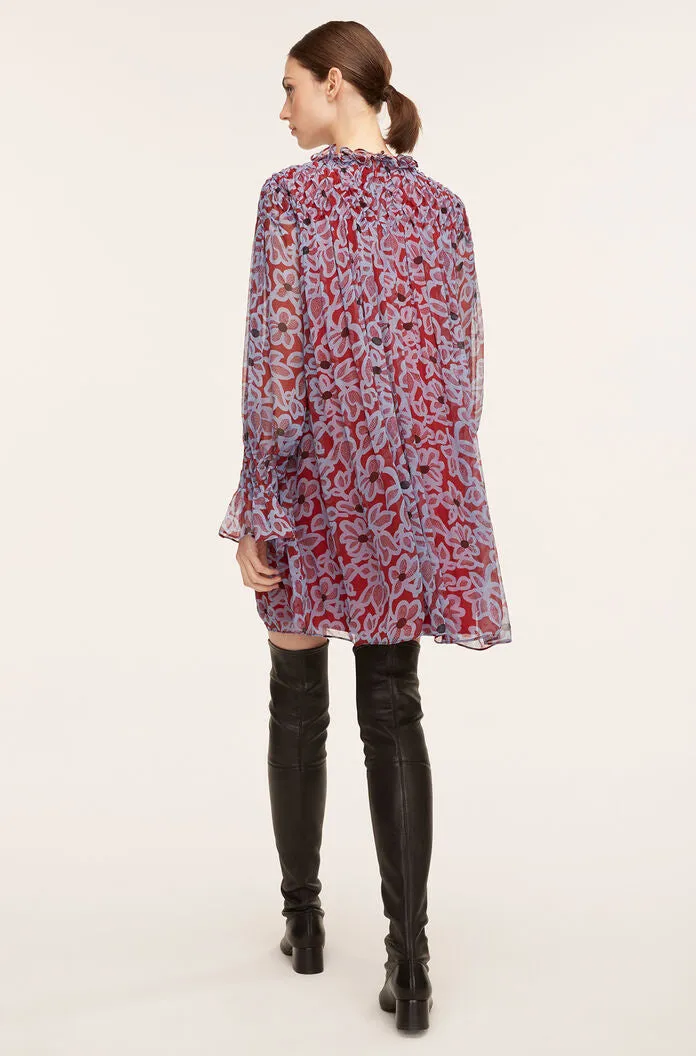 Vera Fleur Chiffon Smocked Dress | Vera Fleur Cherry Combo REBECCA TAYLOR