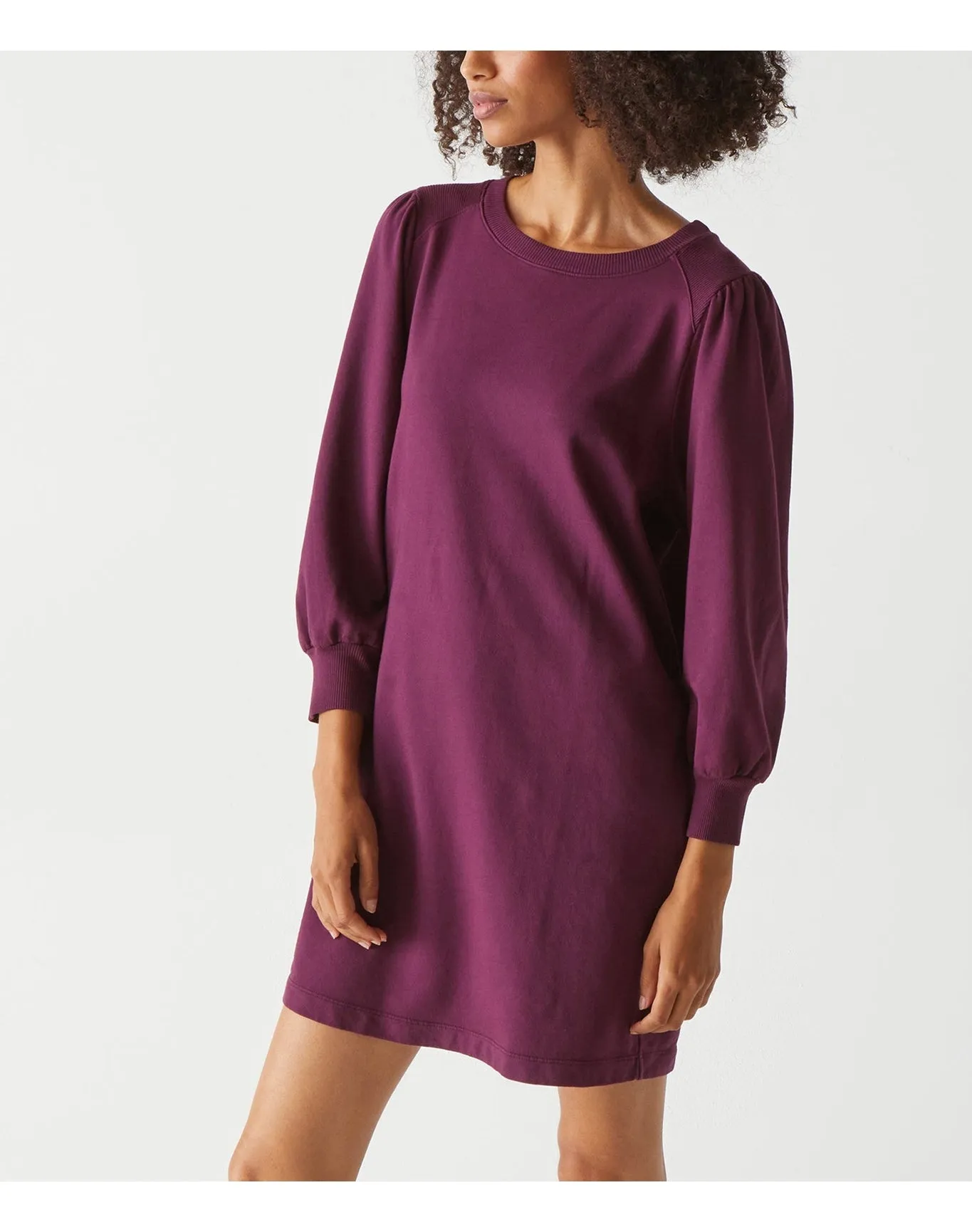 Veronica Terry Puff Sleeve Dress | Plum MICHAEL STARS