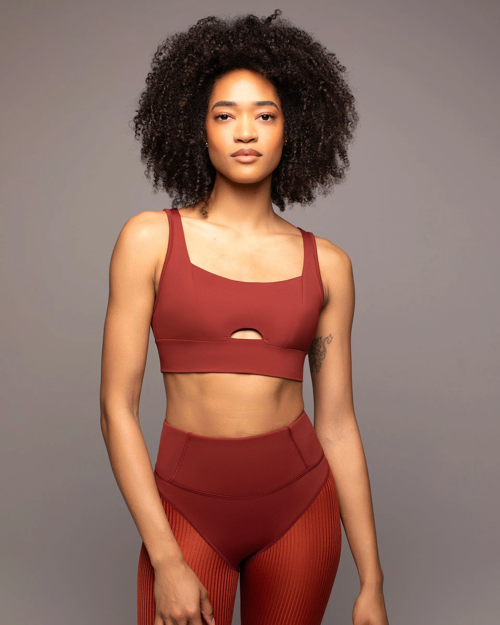 Verve Longline Bra | Terracotta MICHI