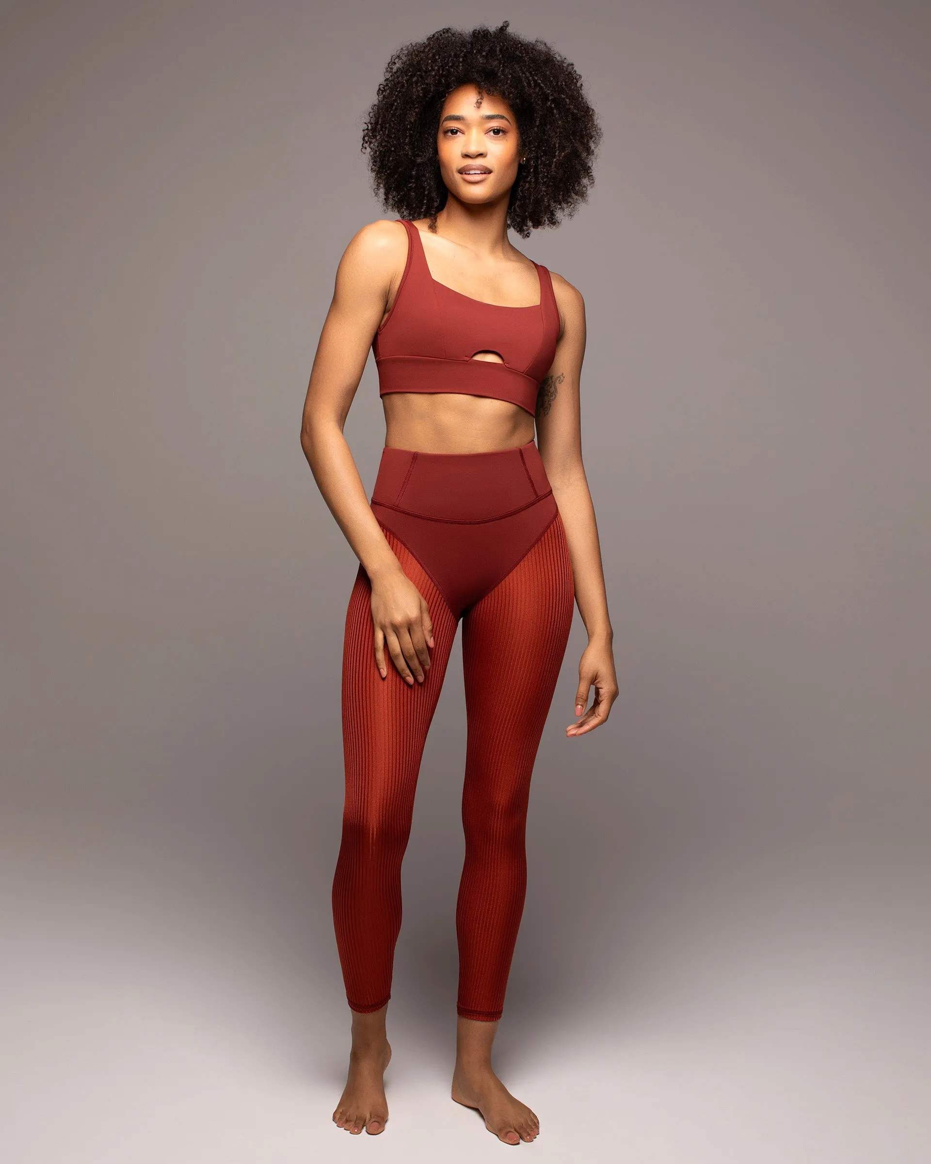 Verve Longline Bra | Terracotta MICHI