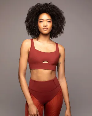 Verve Longline Bra | Terracotta MICHI