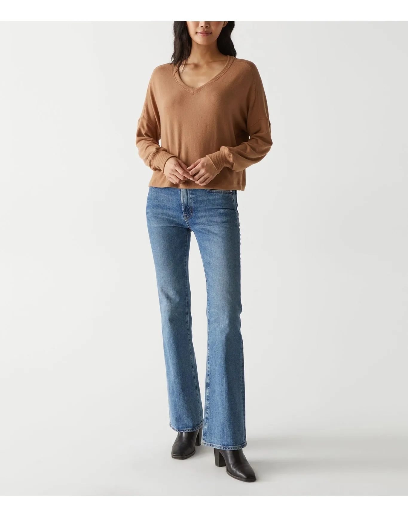 Vic V-Neck Pullover | Camel MICHAEL STARS