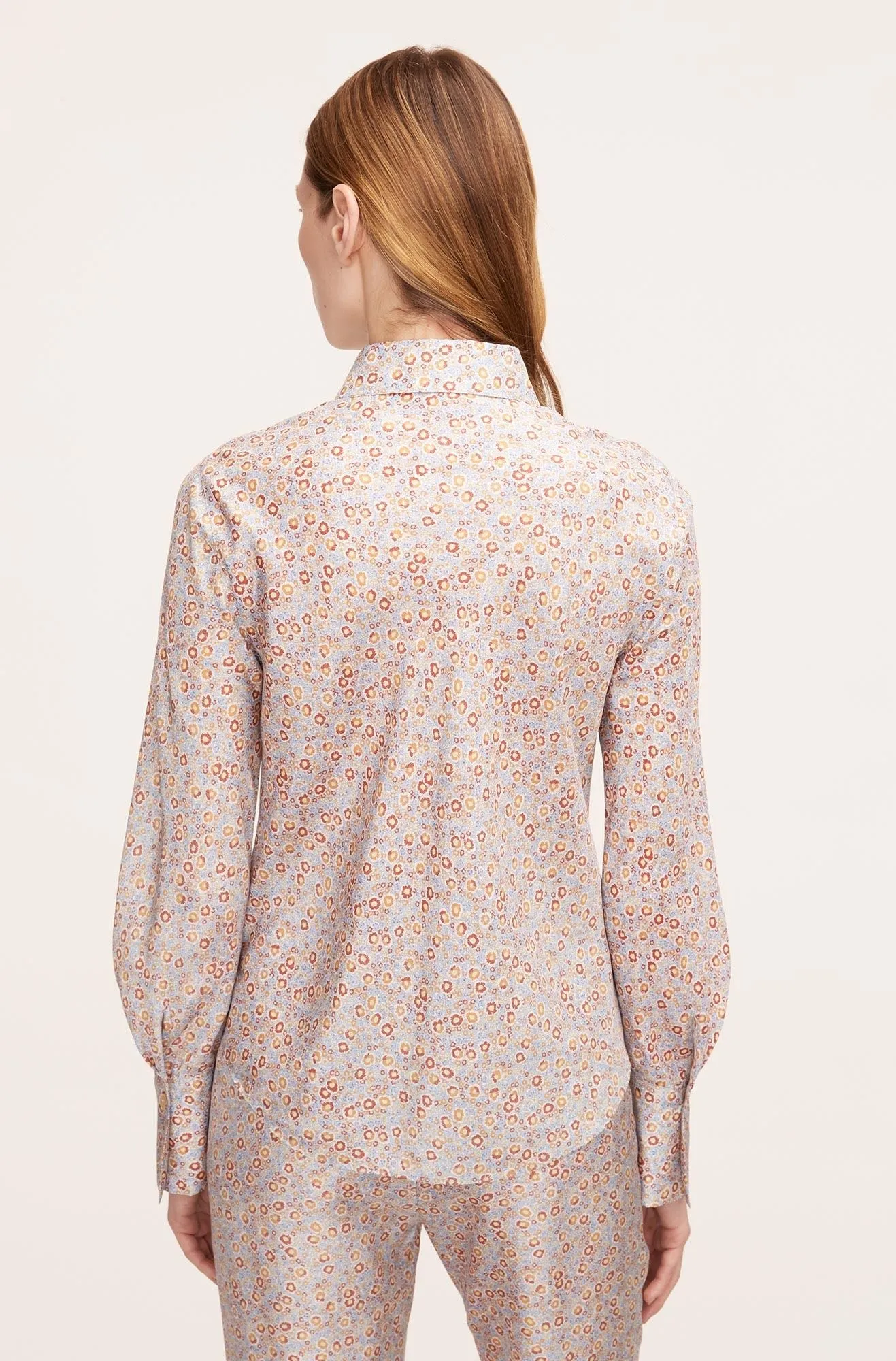 Violet Fleur Silk Blouse | Violet Fleur Glass Blue Combo REBECCA TAYLOR